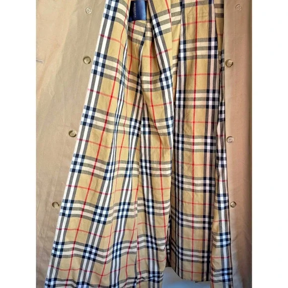 Burberry London Women's Heritage Trench Coat Nova Check Belted Beige Size 8 - Picture 7 of 16